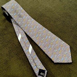 Salvatore Ferragamo men’s steel grey dress tie.